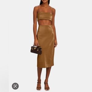 Two piece vegan leather